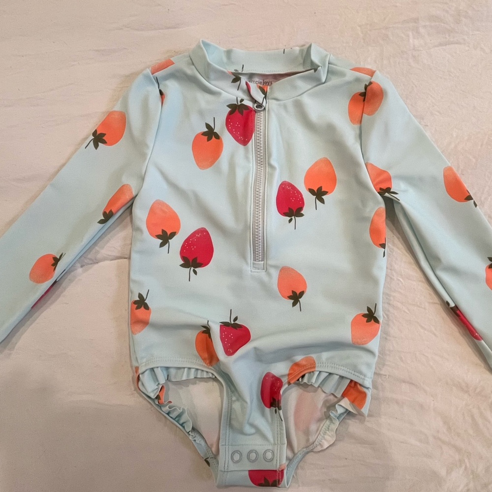 Carter's Kids Swimwear - Light Blue with Orange and Red